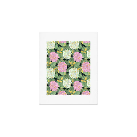Belle13 Hydrangea And Butterflies Art Print