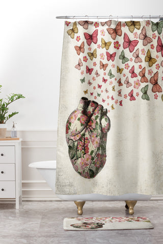 Belle13 In Love 2 Shower Curtain And Mat