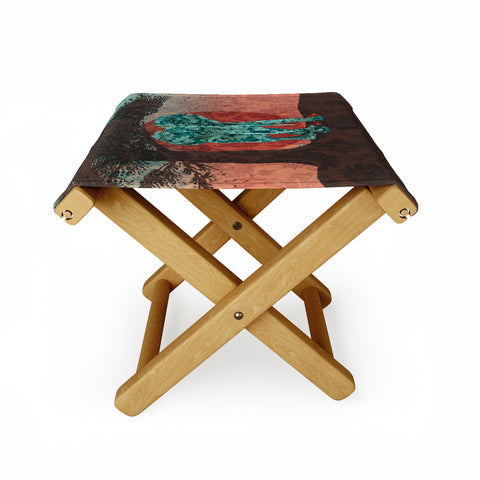 Belle13 Indian Summer With Raccoons Folding Stool