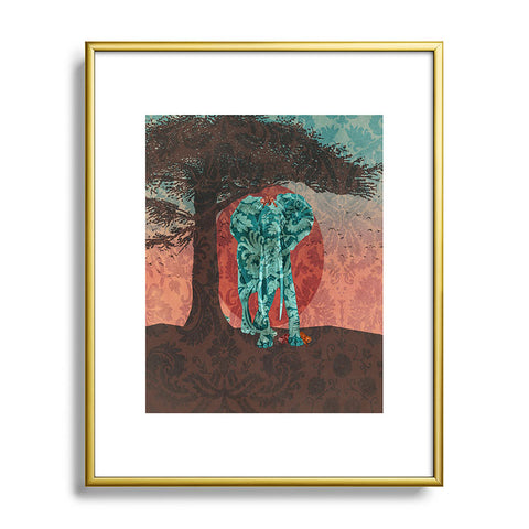 Belle13 Indian Summer With Raccoons Metal Framed Art Print