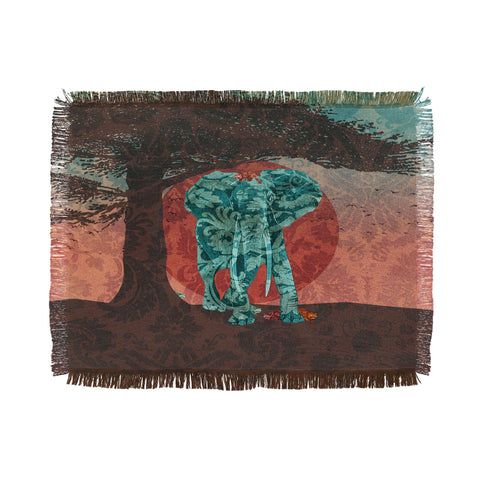 Belle13 Indian Summer With Raccoons Throw Blanket