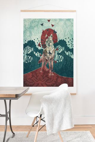 Belle13 Lady Butterfly Art Print And Hanger