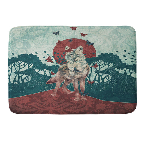 Belle13 Lady Butterfly Memory Foam Bath Mat