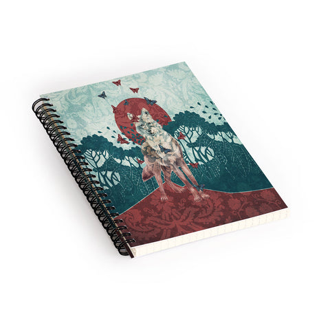Belle13 Lady Butterfly Spiral Notebook