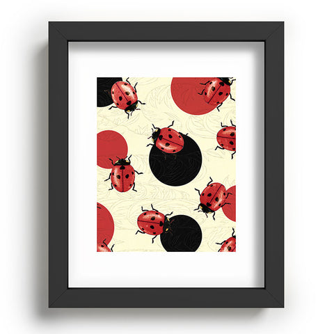 Belle13 Ladybird Polka Recessed Framing Rectangle