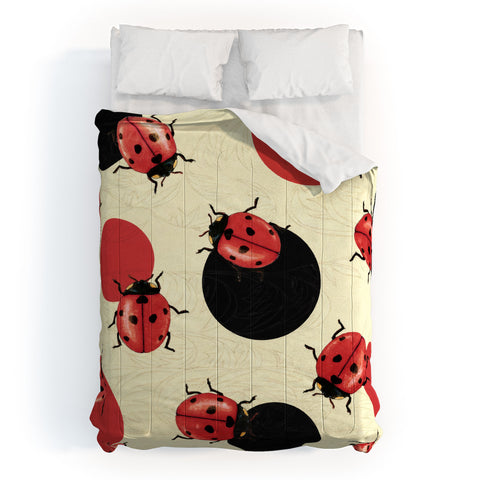 Belle13 Ladybird Polka Comforter
