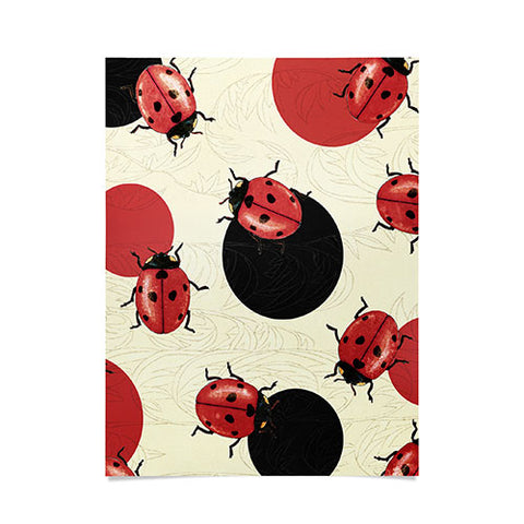 Belle13 Ladybird Polka Poster