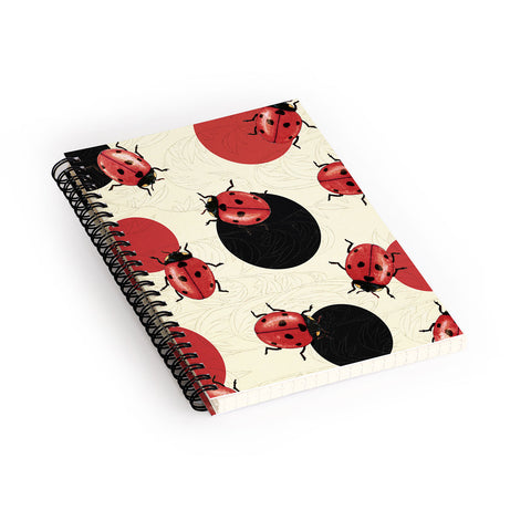 Belle13 Ladybird Polka Spiral Notebook