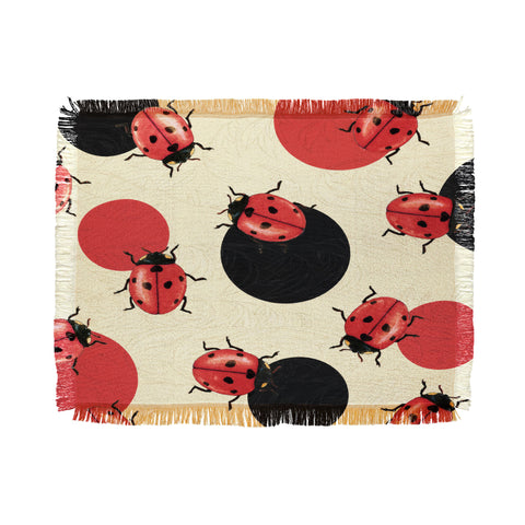 Belle13 Ladybird Polka Throw Blanket