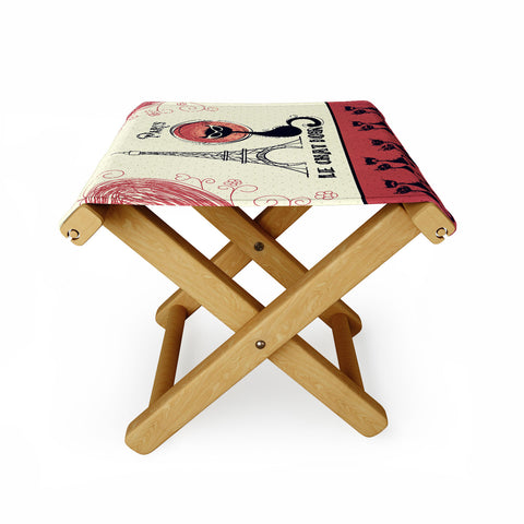 Belle13 Le Chat Noir Folding Stool