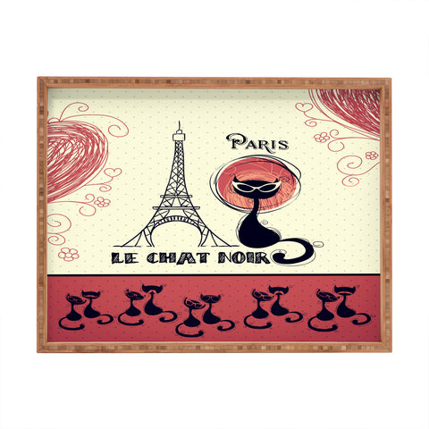 Belle13 Le Chat Noir Rectangular Tray