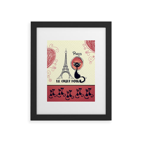 Belle13 Le Chat Noir Framed Art Print
