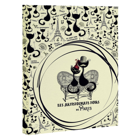 Belle13 Les Aristochats Noirs Art Canvas