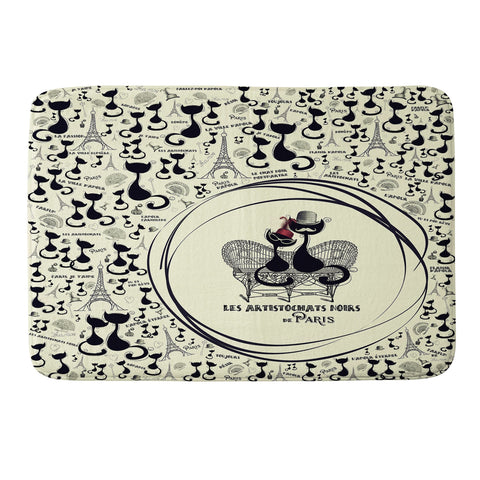 Belle13 Les Aristochats Noirs Memory Foam Bath Mat