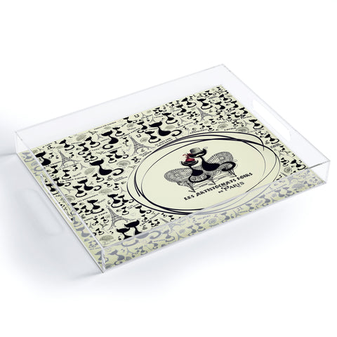 Belle13 Les Aristochats Noirs Acrylic Tray