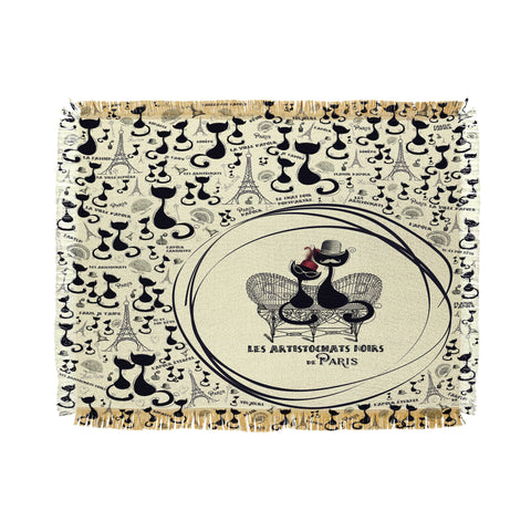 Belle13 Les Aristochats Noirs Throw Blanket