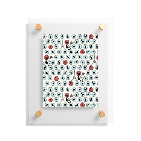 Belle13 Les Chats Noirs Floating Acrylic Print