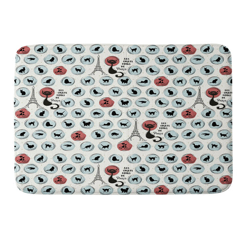 Belle13 Les Chats Noirs Memory Foam Bath Mat
