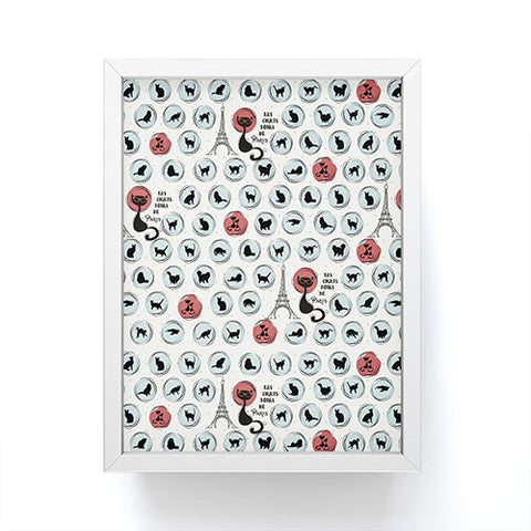 Belle13 Les Chats Noirs Framed Mini Art Print