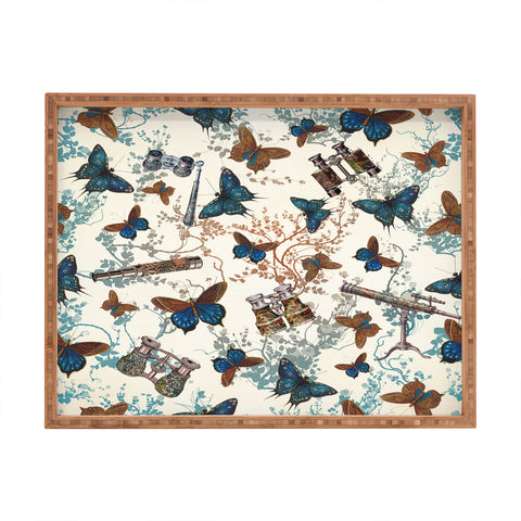 Belle13 Looking For Butterflies Rectangular Tray