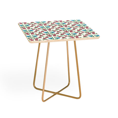 Belle13 Love and Peace floral bird pattern Side Table