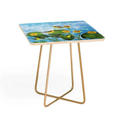 Belle13 Love Chirp on Water Lilies Side Table