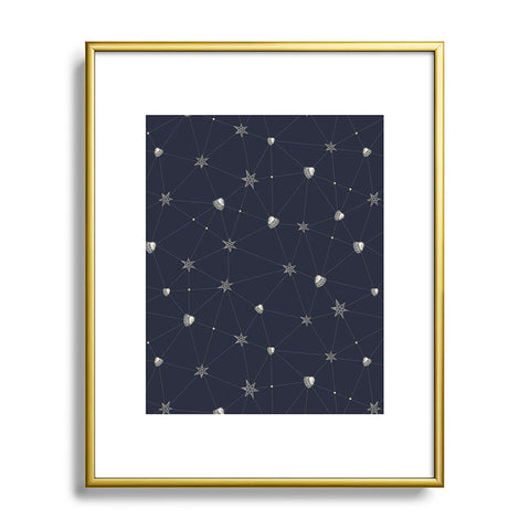 Belle13 Love Constellation Metal Framed Art Print