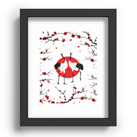 Belle13 Love Dance Of Japanese Cranes Recessed Framing Rectangle