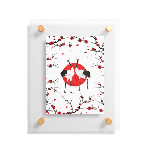 Belle13 Love Dance Of Japanese Cranes Floating Acrylic Print