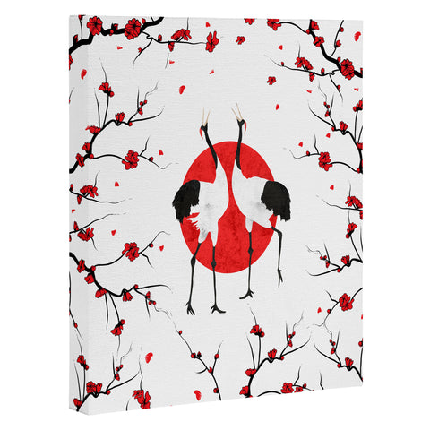 Belle13 Love Dance Of Japanese Cranes Art Canvas