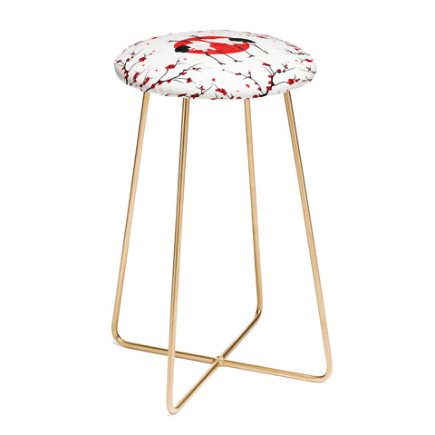 Belle13 Love Dance Of Japanese Cranes Counter Stool