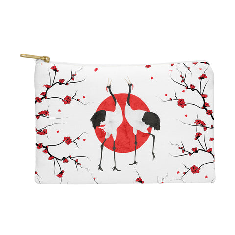 Belle13 Love Dance Of Japanese Cranes Pouch