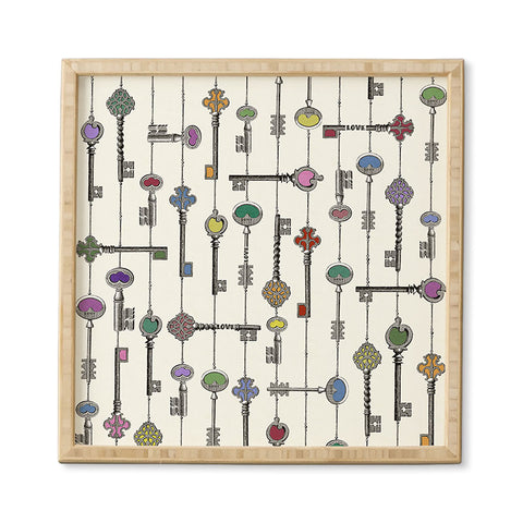 Belle13 Love Is The Key Framed Wall Art
