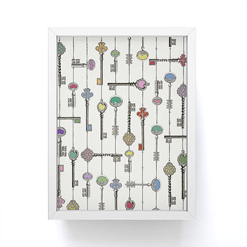 Belle13 Love Is The Key Framed Mini Art Print