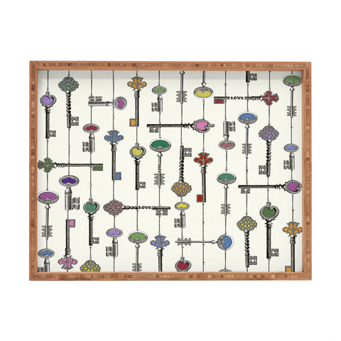 Belle13 Love Is The Key Rectangular Tray