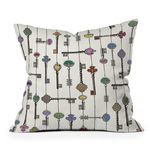 Belle13 Love Is The Key Throw Pillow