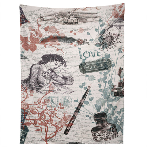 Belle13 Love Letters Vintage Tapestry