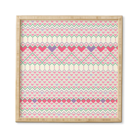 Belle13 Love Pattern Framed Wall Art