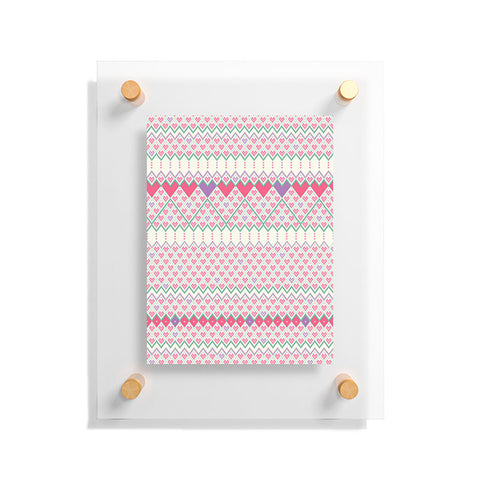Belle13 Love Pattern Floating Acrylic Print