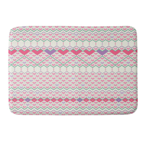 Belle13 Love Pattern Memory Foam Bath Mat