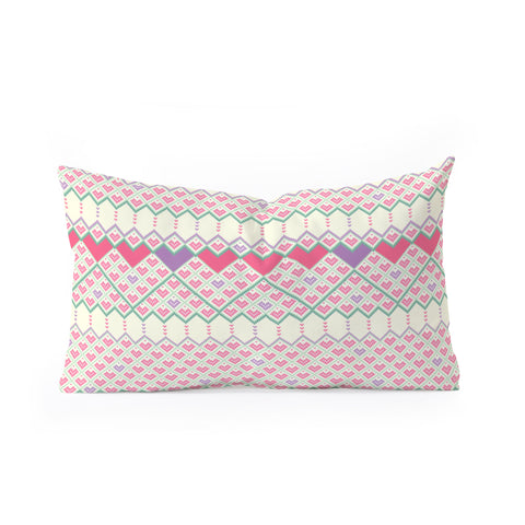 Belle13 Love Pattern Oblong Throw Pillow