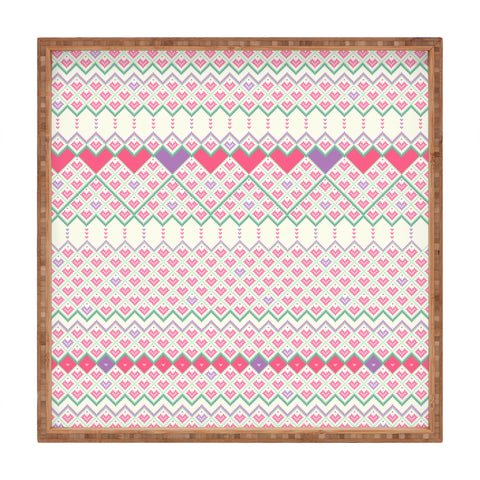Belle13 Love Pattern Square Tray