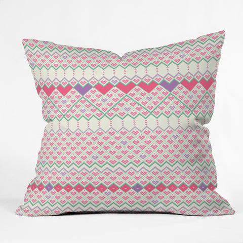 Belle13 Love Pattern Outdoor Throw Pillow