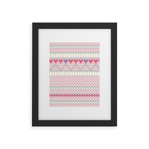 Belle13 Love Pattern Framed Art Print