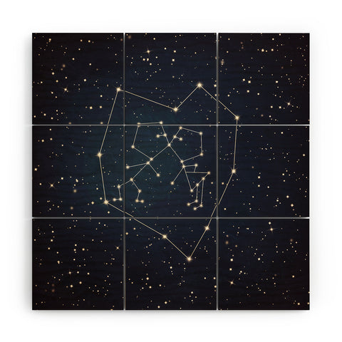 Belle13 Love Written in the Stars Wood Wall Mural