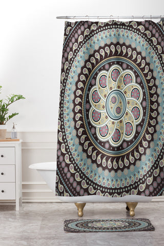 Belle13 Mandala Paisley Shower Curtain And Mat