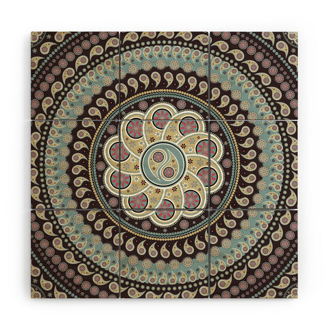 Belle13 Mandala Paisley Wood Wall Mural
