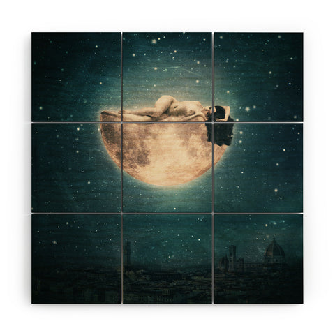 Belle13 Moon Dream Wood Wall Mural