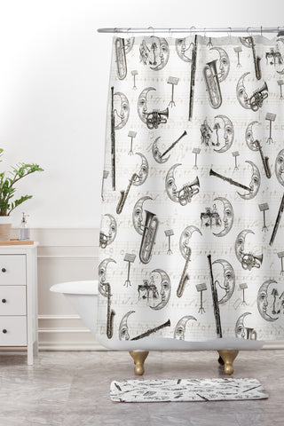 Belle13 Moon Serenade Shower Curtain And Mat