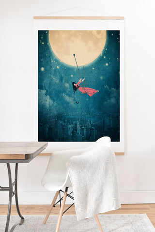 Belle13 Moon Swing Art Print And Hanger